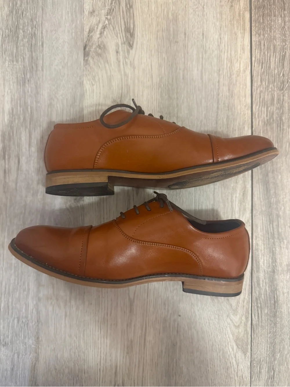 Bruno Marc Kids Tan Leather Dress Oxfords